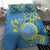 Personalised Palau Independence Day Bedding Set Belau Coat Of Arms Polynesian Curve Style