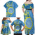 Personalised Palau Independence Day Family Matching Off Shoulder Maxi Dress and Hawaiian Shirt Belau Coat Of Arms Polynesian Curve Style