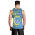 Personalised Palau Independence Day Men Tank Top Belau Coat Of Arms Polynesian Curve Style