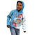 Personalised Fiji Day Kid Hoodie Fijian Tapa Pattern Mix Tagimoucia - Blue Version