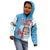 Personalised Fiji Day Kid Hoodie Fijian Tapa Pattern Mix Tagimoucia - Blue Version