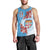 Personalised Fiji Day Men Tank Top Fijian Tapa Pattern Mix Tagimoucia - Blue Version