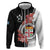 Personalised Fiji Day Hoodie Fijian Tapa Pattern Mix Tagimoucia - Black Version