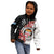 Personalised Fiji Day Kid Hoodie Fijian Tapa Pattern Mix Tagimoucia - Black Version