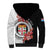 Personalised Fiji Day Sherpa Hoodie Fijian Tapa Pattern Mix Tagimoucia - Black Version