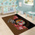 Personalised Fiji Day Area Rug Fijian Tapa Pattern Mix Tagimoucia - Brown Version