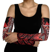 Aotearoa Iwi Ngapuhi Personalised Arm Sleeves NZ Maori Humpback Whale Taniko Motifs LT14 - Polynesian Pride