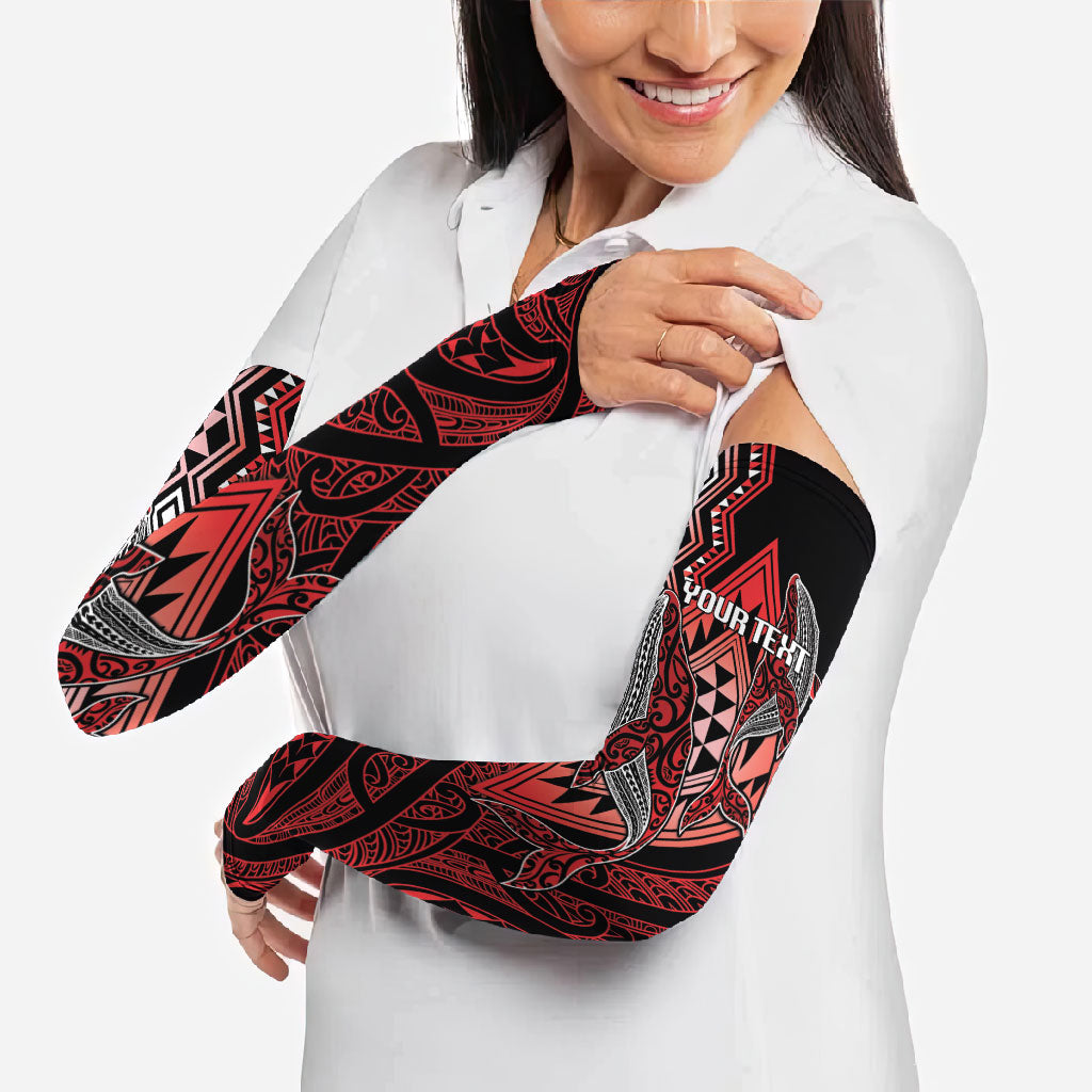 Aotearoa Iwi Ngapuhi Personalised Arm Sleeves NZ Maori Humpback Whale Taniko Motifs LT14 - Polynesian Pride