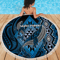 Aotearoa Iwi Ngati Porou Beach Blanket NZ Maori Humpback Whale Taniko Motifs LT14 - Polynesian Pride