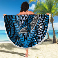 Aotearoa Iwi Ngati Porou Beach Blanket NZ Maori Humpback Whale Taniko Motifs LT14 - Polynesian Pride