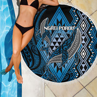 Aotearoa Iwi Ngati Porou Beach Blanket NZ Maori Humpback Whale Taniko Motifs LT14 - Polynesian Pride