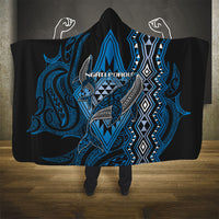 Aotearoa Iwi Ngati Porou Hooded Blanket NZ Maori Humpback Whale Taniko Motifs LT14 - Polynesian Pride