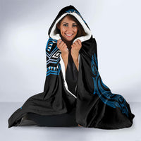 Aotearoa Iwi Ngati Porou Hooded Blanket NZ Maori Humpback Whale Taniko Motifs LT14 - Polynesian Pride