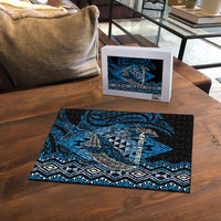 Aotearoa Iwi Ngati Porou Puzzle NZ Maori Humpback Whale Taniko Motifs LT14 - Polynesian Pride