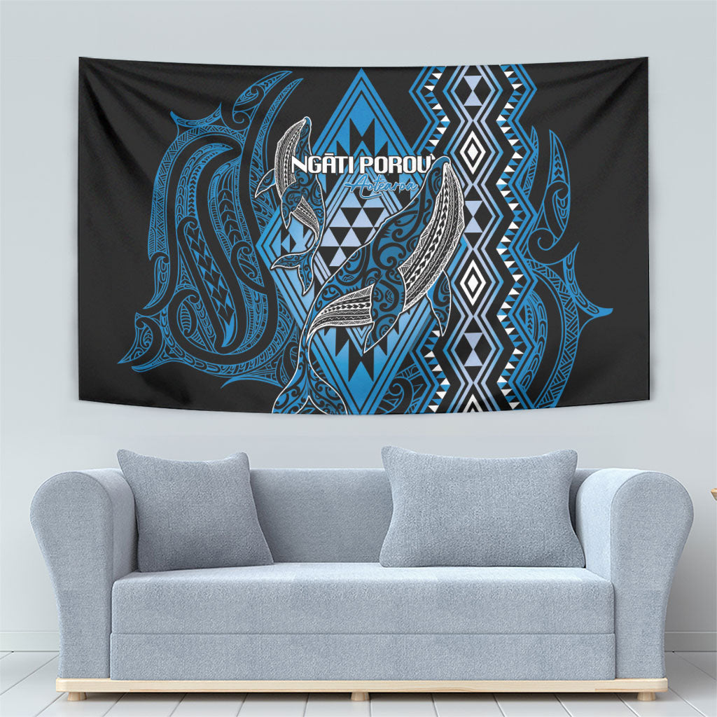 Aotearoa Iwi Ngati Porou Tapestry NZ Maori Humpback Whale Taniko Motifs LT14 - Polynesian Pride