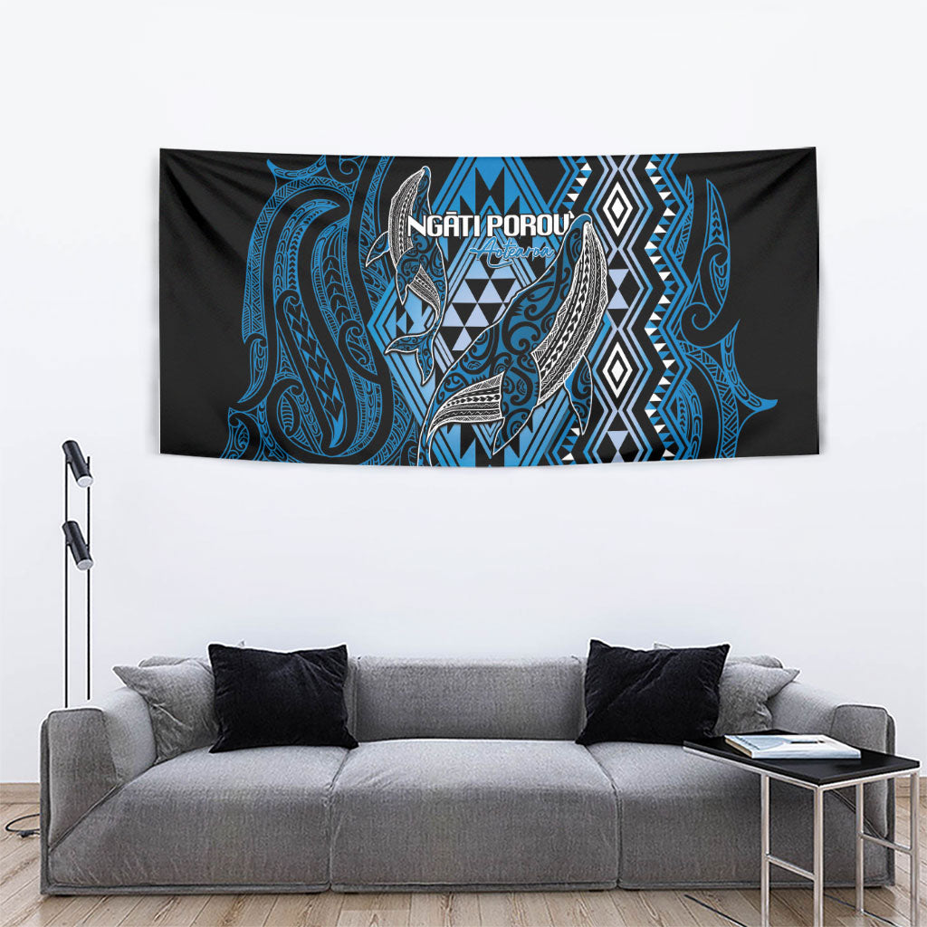 Aotearoa Iwi Ngati Porou Tapestry NZ Maori Humpback Whale Taniko Motifs LT14 - Polynesian Pride