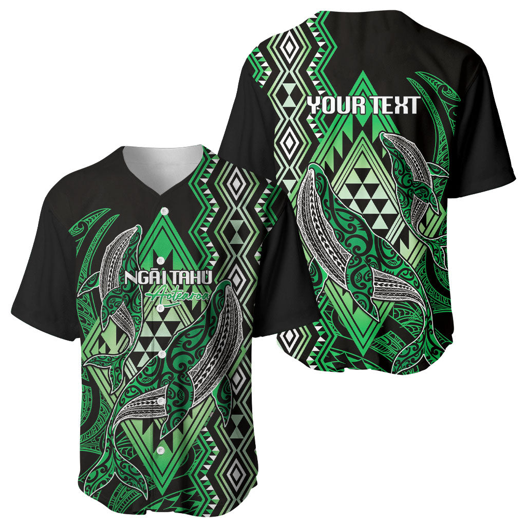 Aotearoa Iwi Ngai Tahu Personalised Baseball Jersey NZ Maori Humpback Whale Taniko Motifs LT14 - Polynesian Pride