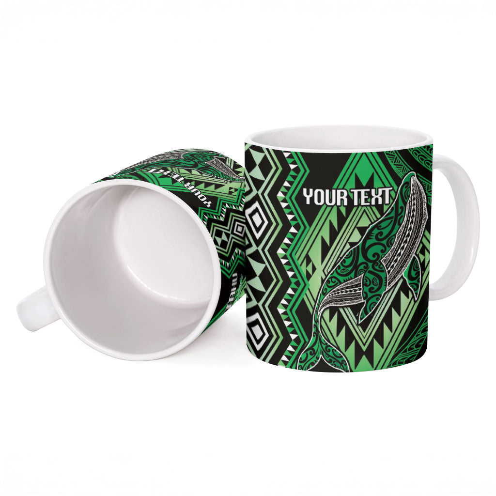 Aotearoa Iwi Ngai Tahu Personalised Ceramic Mug NZ Maori Humpback Whale Taniko Motifs LT14 - Polynesian Pride