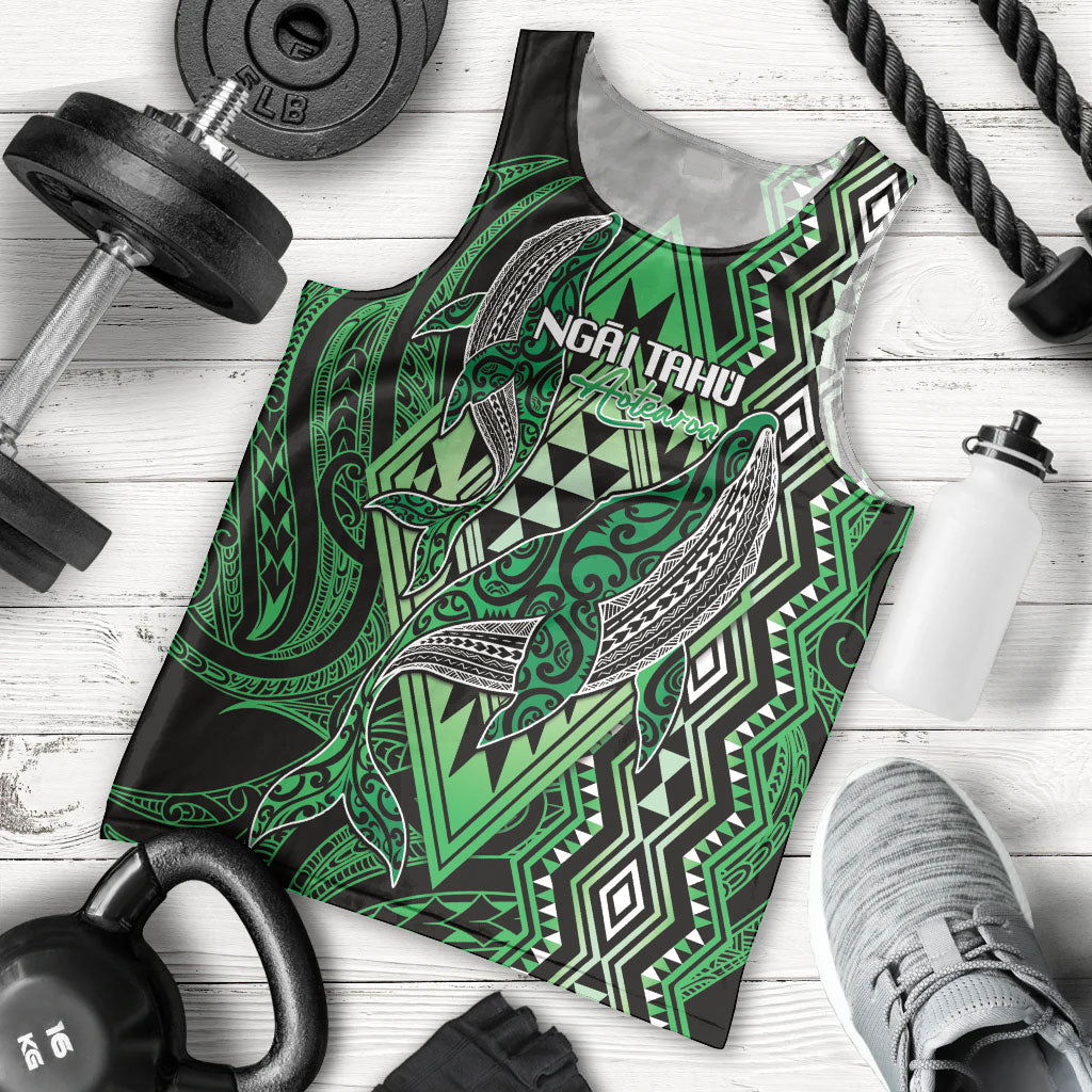 Aotearoa Iwi Ngai Tahu Personalised Men Tank Top NZ Maori Humpback Whale Taniko Motifs LT14 - Polynesian Pride