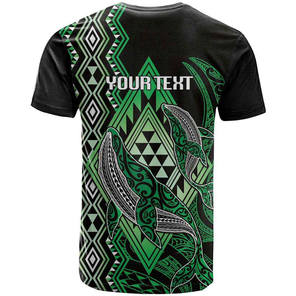 Aotearoa Iwi Ngai Tahu Personalised T Shirt NZ Maori Humpback Whale Taniko Motifs LT14 - Polynesian Pride