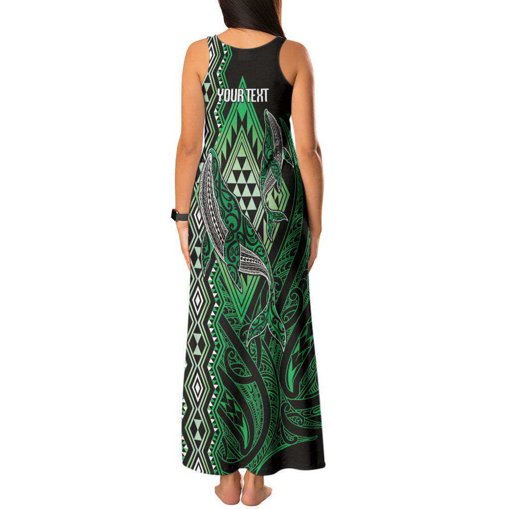 Aotearoa Iwi Ngai Tahu Personalised Tank Maxi Dress NZ Maori Humpback Whale Taniko Motifs LT14 - Polynesian Pride