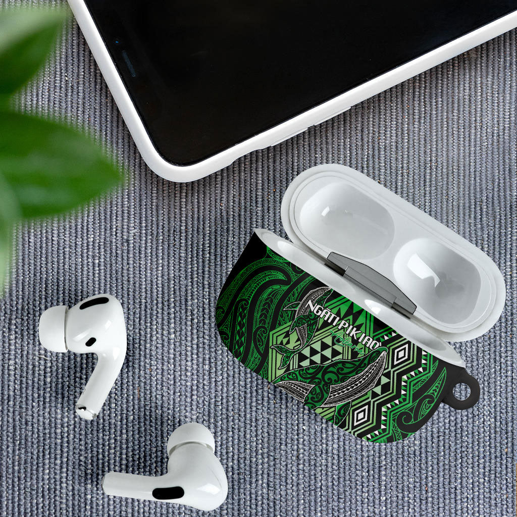 Aotearoa Iwi Ngati Pikiao AirPods Case NZ Maori Humpback Whale Taniko Motifs LT14 - Polynesian Pride