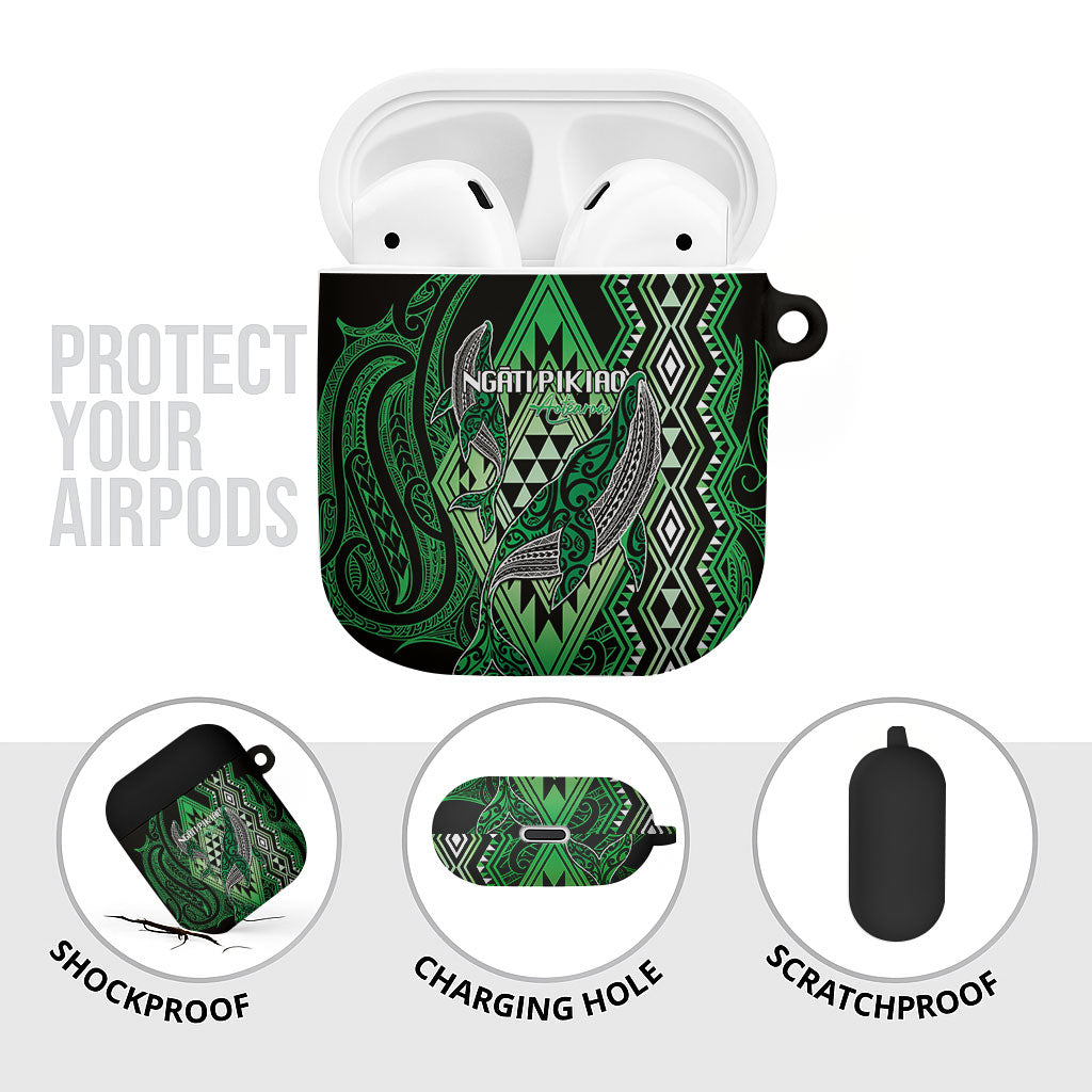 Aotearoa Iwi Ngati Pikiao AirPods Case NZ Maori Humpback Whale Taniko Motifs LT14 - Polynesian Pride