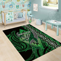 Aotearoa Iwi Ngati Pikiao Area Rug NZ Maori Humpback Whale Taniko Motifs LT14 - Polynesian Pride