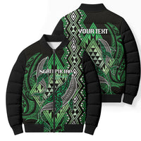 Aotearoa Iwi Ngati Pikiao Personalised Bomber Puffer Jacket NZ Maori Humpback Whale Taniko Motifs LT14 - Polynesian Pride