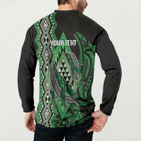 Aotearoa Iwi Ngati Pikiao Personalised Button Sweatshirt NZ Maori Humpback Whale Taniko Motifs LT14 - Polynesian Pride