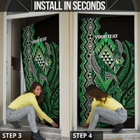 Aotearoa Iwi Ngati Pikiao Personalised Door Cover NZ Maori Humpback Whale Taniko Motifs LT14 - Polynesian Pride