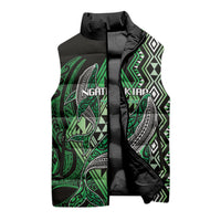 Aotearoa Iwi Ngati Pikiao Personalised Sleeveless Puffer Jacket NZ Maori Humpback Whale Taniko Motifs LT14 - Polynesian Pride