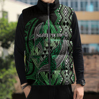 Aotearoa Iwi Ngati Pikiao Personalised Sleeveless Puffer Jacket NZ Maori Humpback Whale Taniko Motifs LT14 - Polynesian Pride