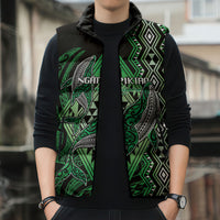 Aotearoa Iwi Ngati Pikiao Personalised Sleeveless Puffer Jacket NZ Maori Humpback Whale Taniko Motifs LT14 - Polynesian Pride