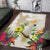 New Zealand Cacatua Galerita Area Rug Aotearoa Cockatoo Tropical Flowers