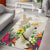 New Zealand Cacatua Galerita Area Rug Aotearoa Cockatoo Tropical Flowers