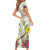 New Zealand Cacatua Galerita Short Sleeve Bodycon Dress Aotearoa Cockatoo Tropical Flowers