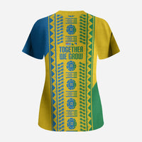 Malampa Fiji Day Scrub Top 10 October Together We Grow Tapa Motifs