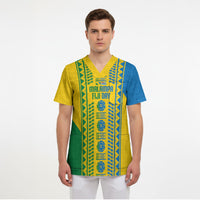 Malampa Fiji Day Scrub Top 10 October Together We Grow Tapa Motifs