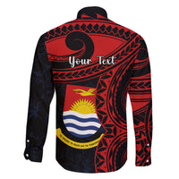 Personalised Kiribati Human Rights Day Family Matching Puletasi Dress and Hawaiian Shirt Coat Of Arms With Polynesian Tropical Flowers LT14 - Polynesian Pride