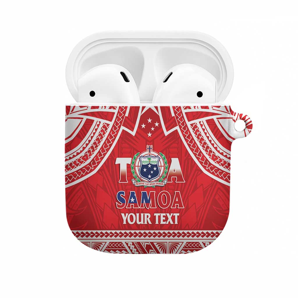 Samoa Rugby Custom AirPods Case Toa Samoa Pacific Sporty Red - Polynesian Pride