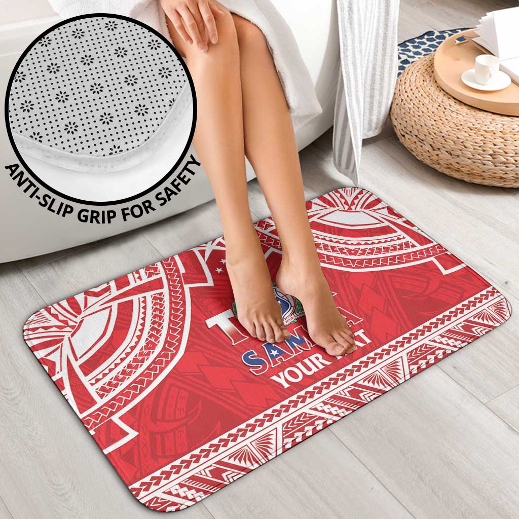 Samoa Rugby Custom Bathroom Set Toa Samoa Pacific Sporty Red - Polynesian Pride