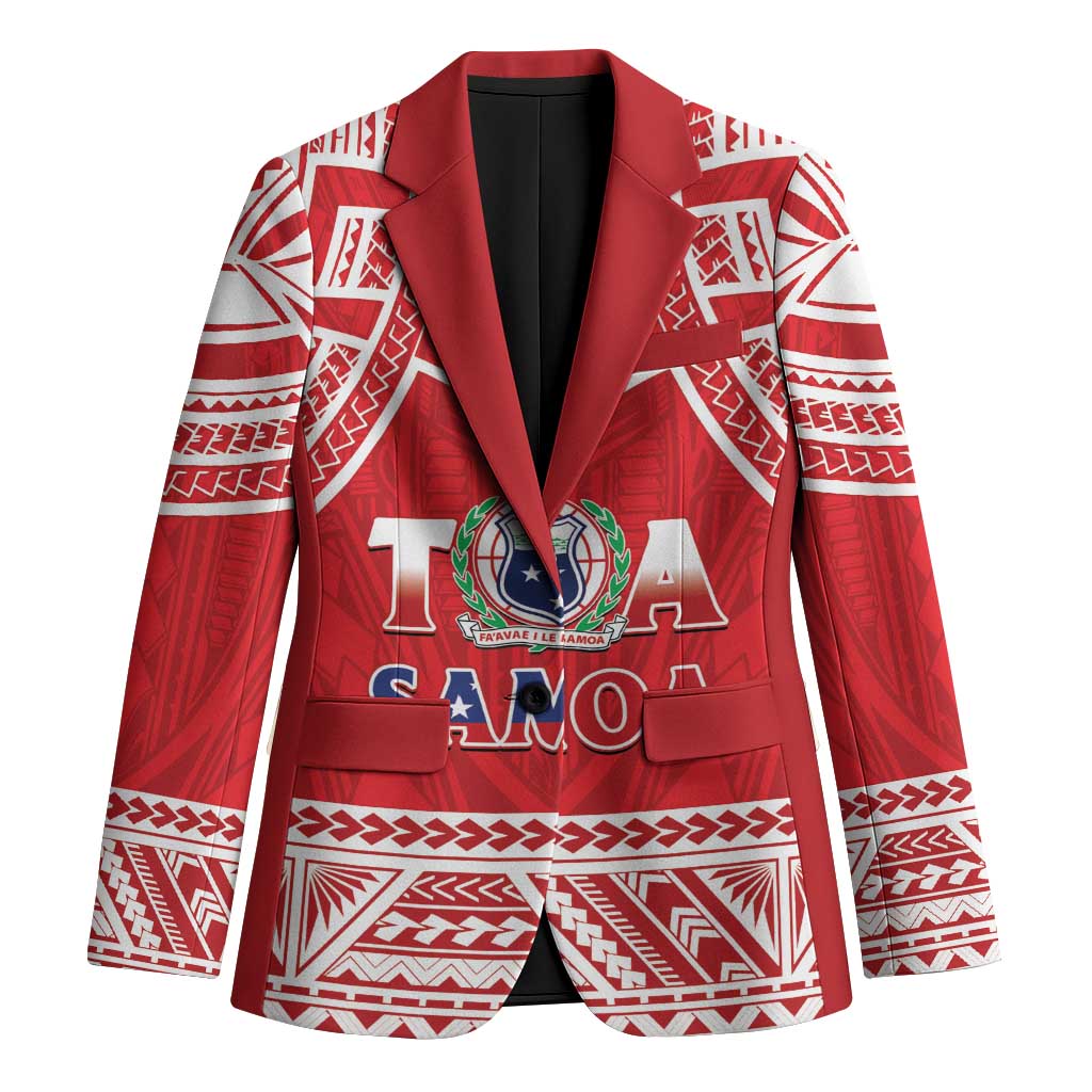 Samoa Rugby Custom Blazer Toa Samoa Pacific Sporty Red - Polynesian Pride