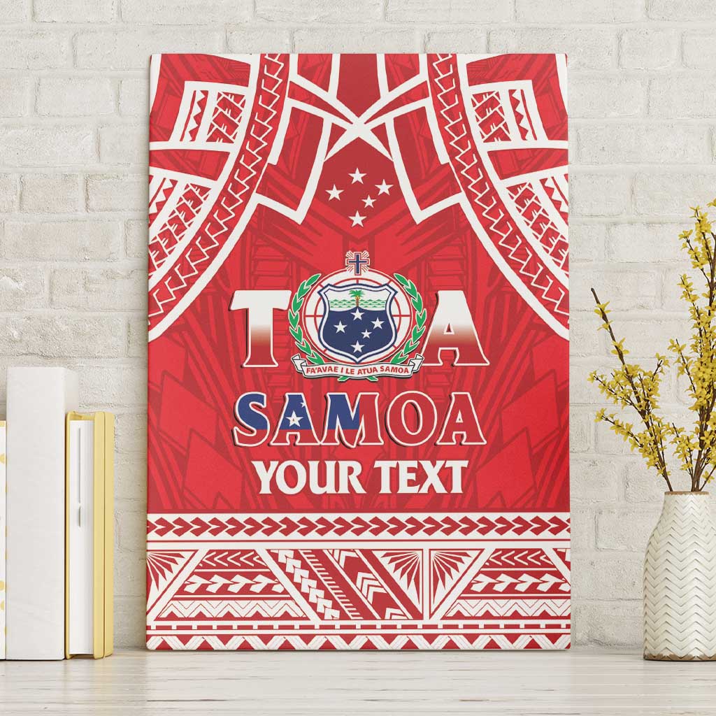 Samoa Rugby Custom Canvas Wall Art Toa Samoa Pacific Sporty Red - Polynesian Pride