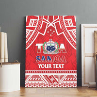 Samoa Rugby Custom Canvas Wall Art Toa Samoa Pacific Sporty Red - Polynesian Pride