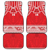 Samoa Rugby Custom Car Mats Toa Samoa Pacific Sporty Red - Polynesian Pride