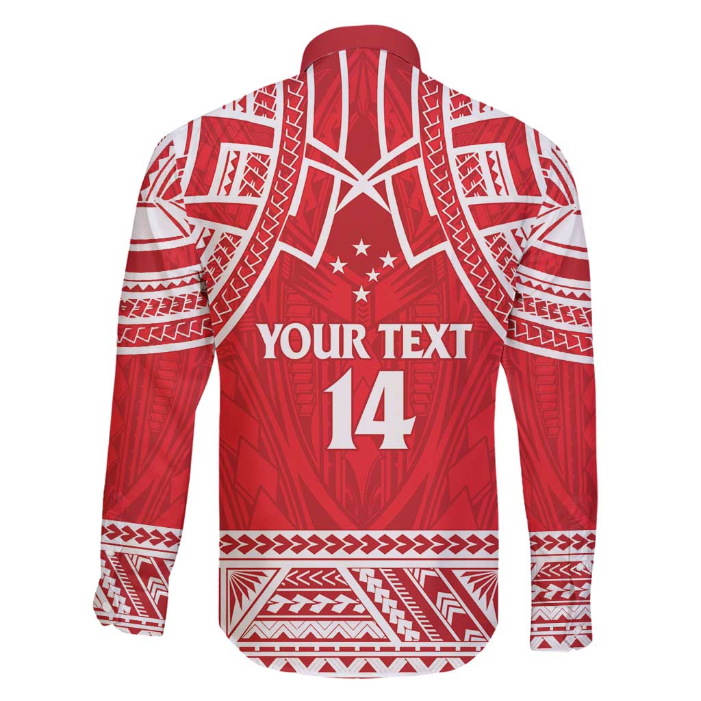 Samoa Rugby Custom Family Matching Puletasi and Hawaiian Shirt Toa Samoa Pacific Sporty Red - Polynesian Pride