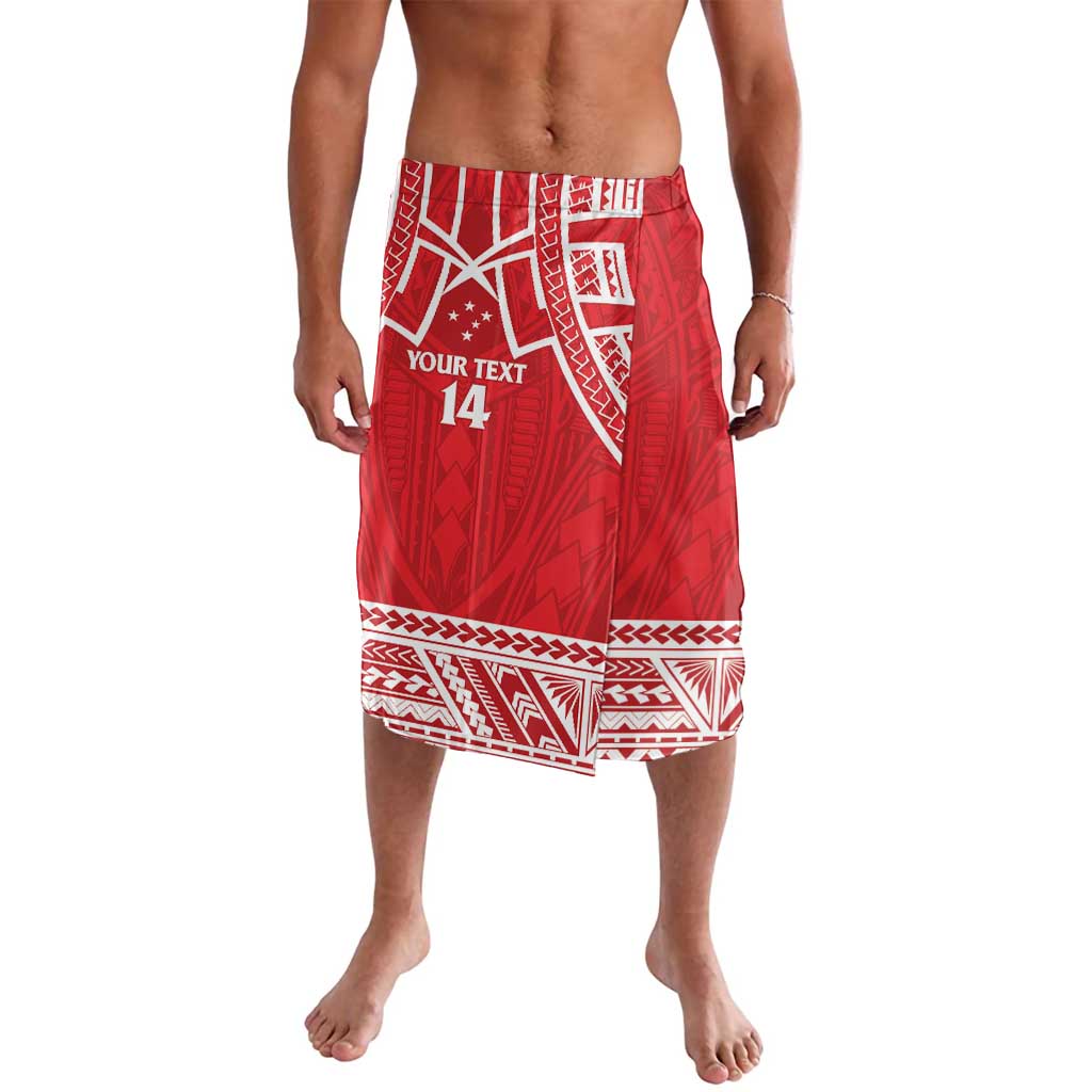 Samoa Rugby Custom Lavalava Toa Samoa Pacific Sporty Red - Polynesian Pride