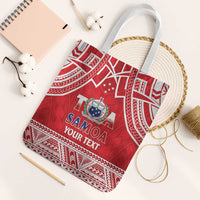 Samoa Rugby Custom Tote Bag Toa Samoa Pacific Sporty Red - Polynesian Pride
