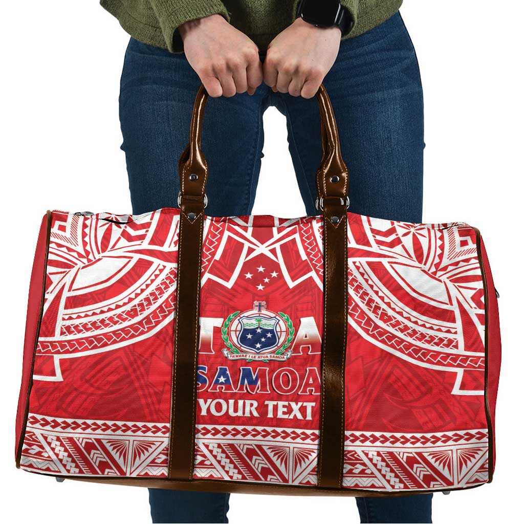 Samoa Rugby Custom Travel Bag Toa Samoa Pacific Sporty Red - Polynesian Pride